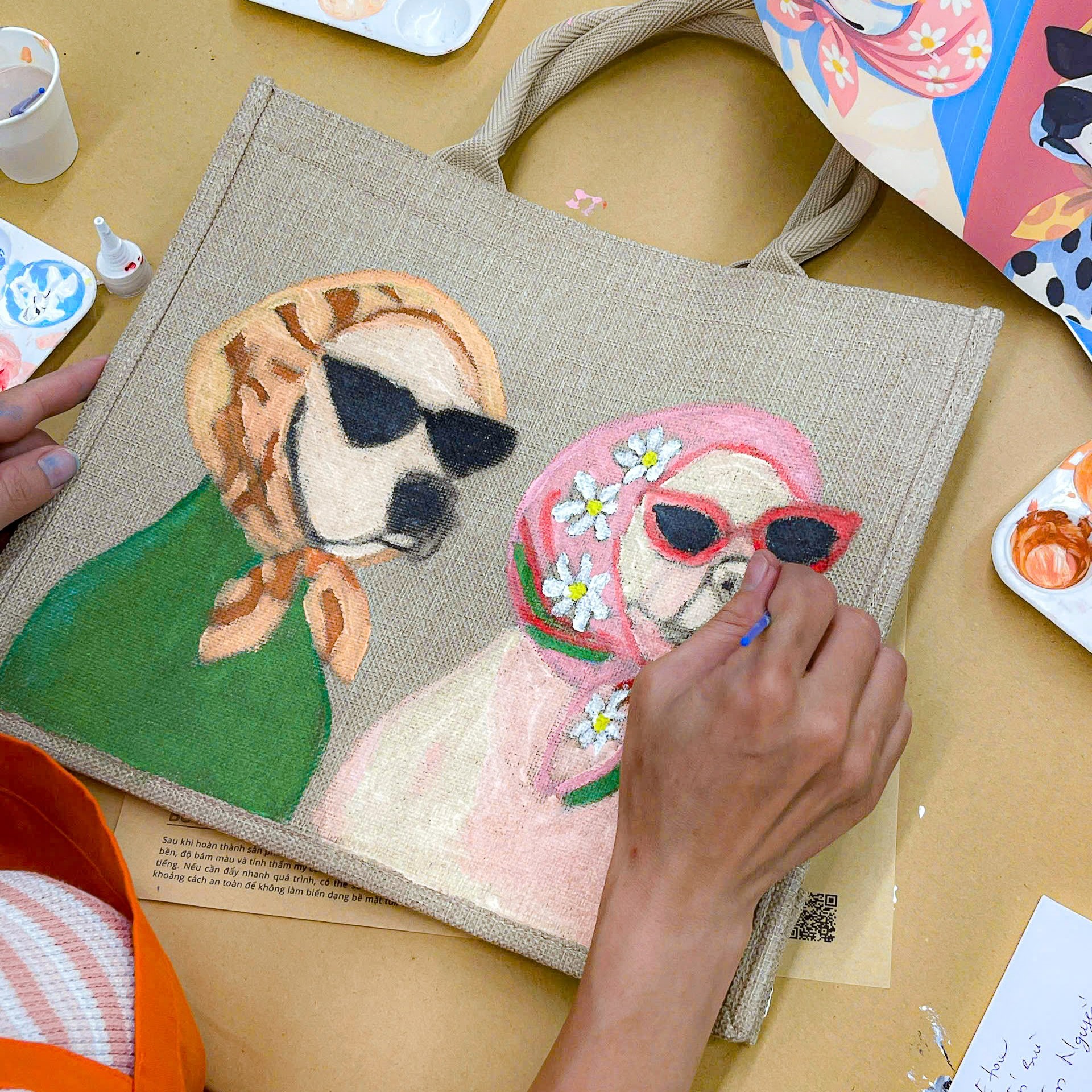 Workshop Doanh Nghiệp - Vẽ Túi Tote (Painting on Tote Bag)