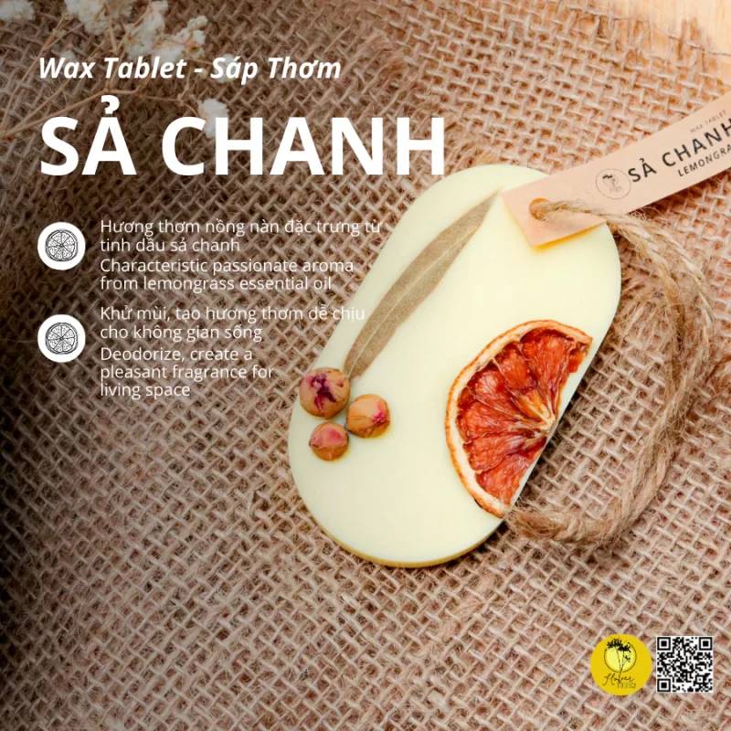 Sáp Thơm 50gr - Wax Tablet - Treo thơm xe hơi/ thơm tủ quần áo/ thơm phòng - Flower  1969’s