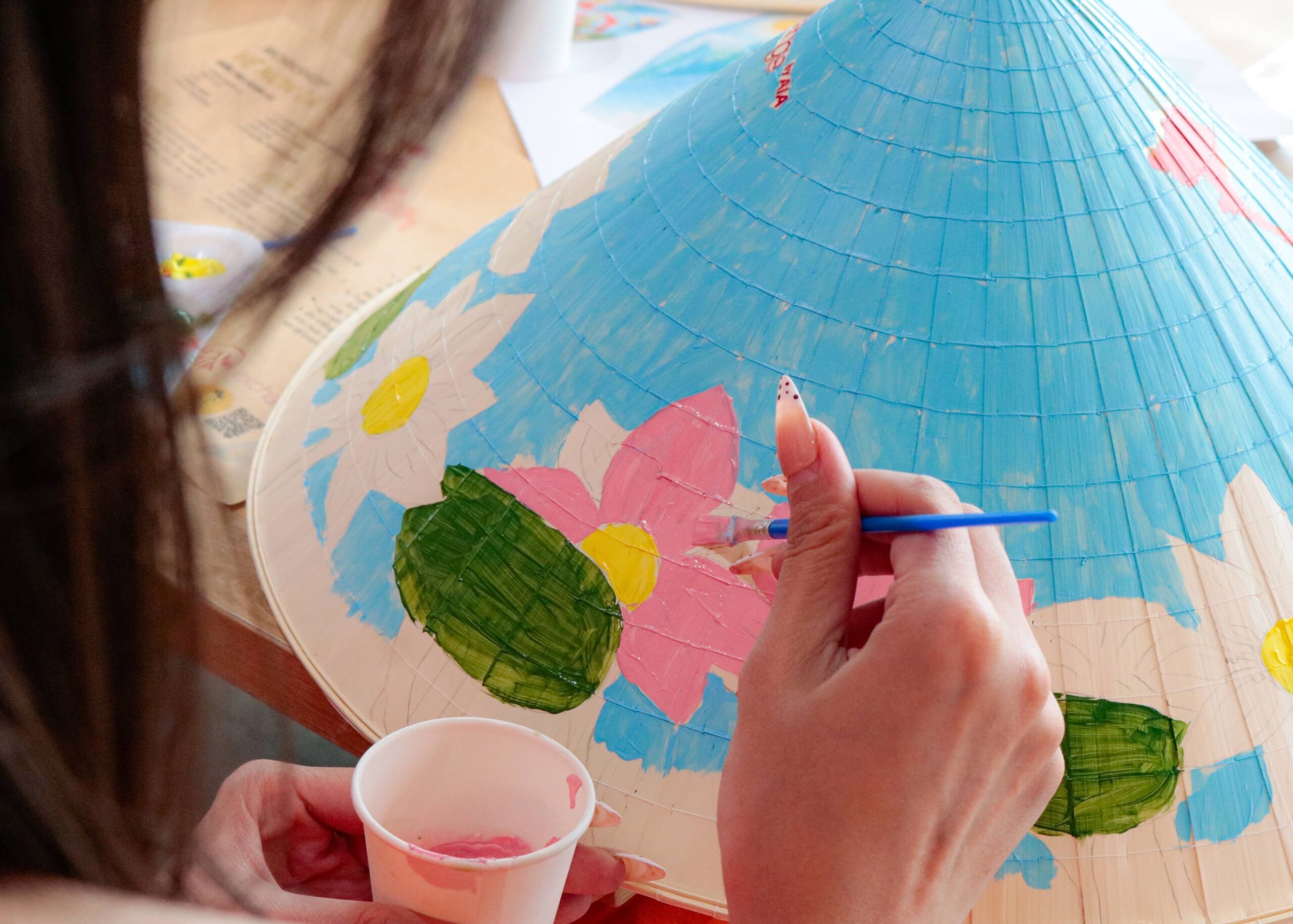 Workshop Doanh Nghiệp - Trang Trí Nón Lá (Drawing Vietnamese Conical Hat)