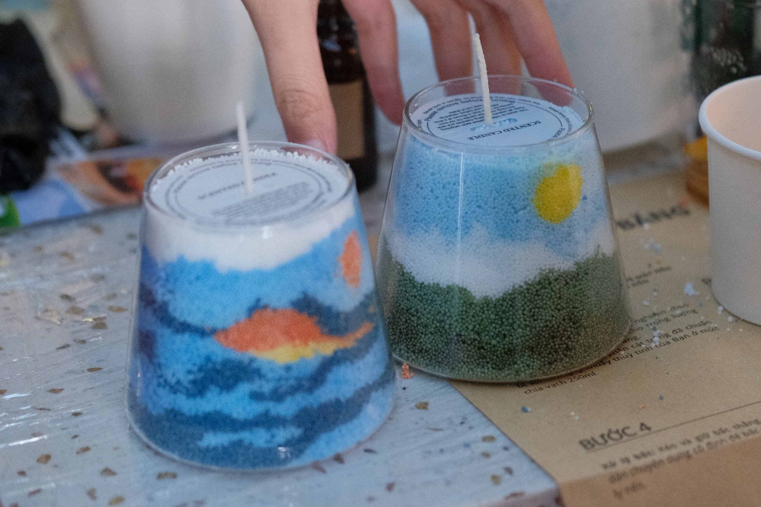 Workshop Doanh Nghiệp - Nến Thơm Hoa Băng (Sand Candle)